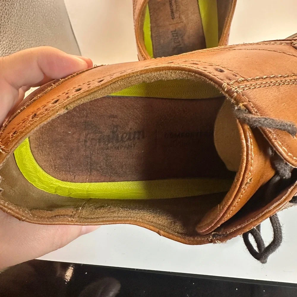 Florsheim‎ Wingtip Oxford Mens 11 Tan Leather Brogue Comfortech Dress Shoes